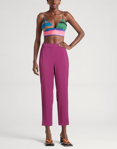 Woman Pants Magenta Size 8 Polyester, Viscose, Elastane