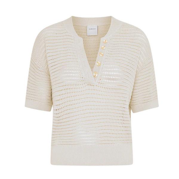 Women's Callie Knit Henley XSmall Egret