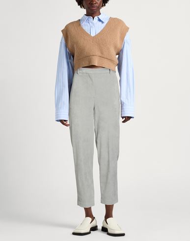 Woman Pants Grey Size 10 Cotton, Polyester