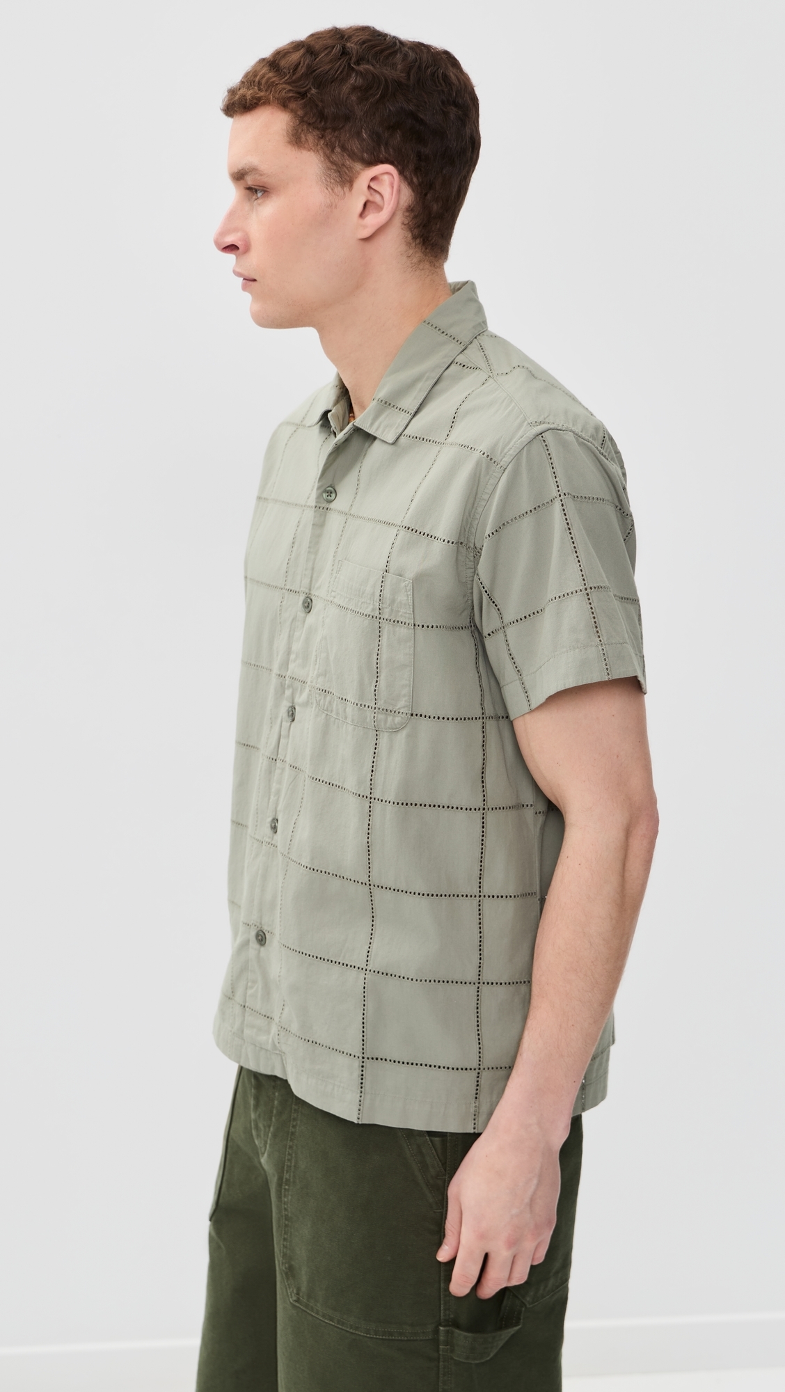 Angelo Woven Top Dried Sage