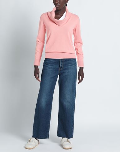 Woman Turtleneck Salmon pink Size 6 Virgin Wool, Viscose, Cashmere