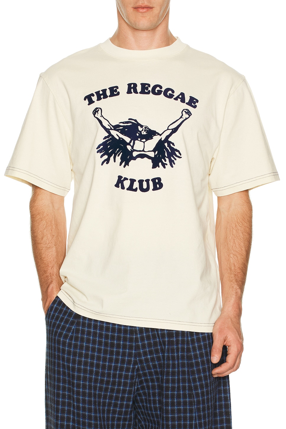 Nicholas Daley Reggae Klub Tee in Rice - Cream. L also in M, XL/1X