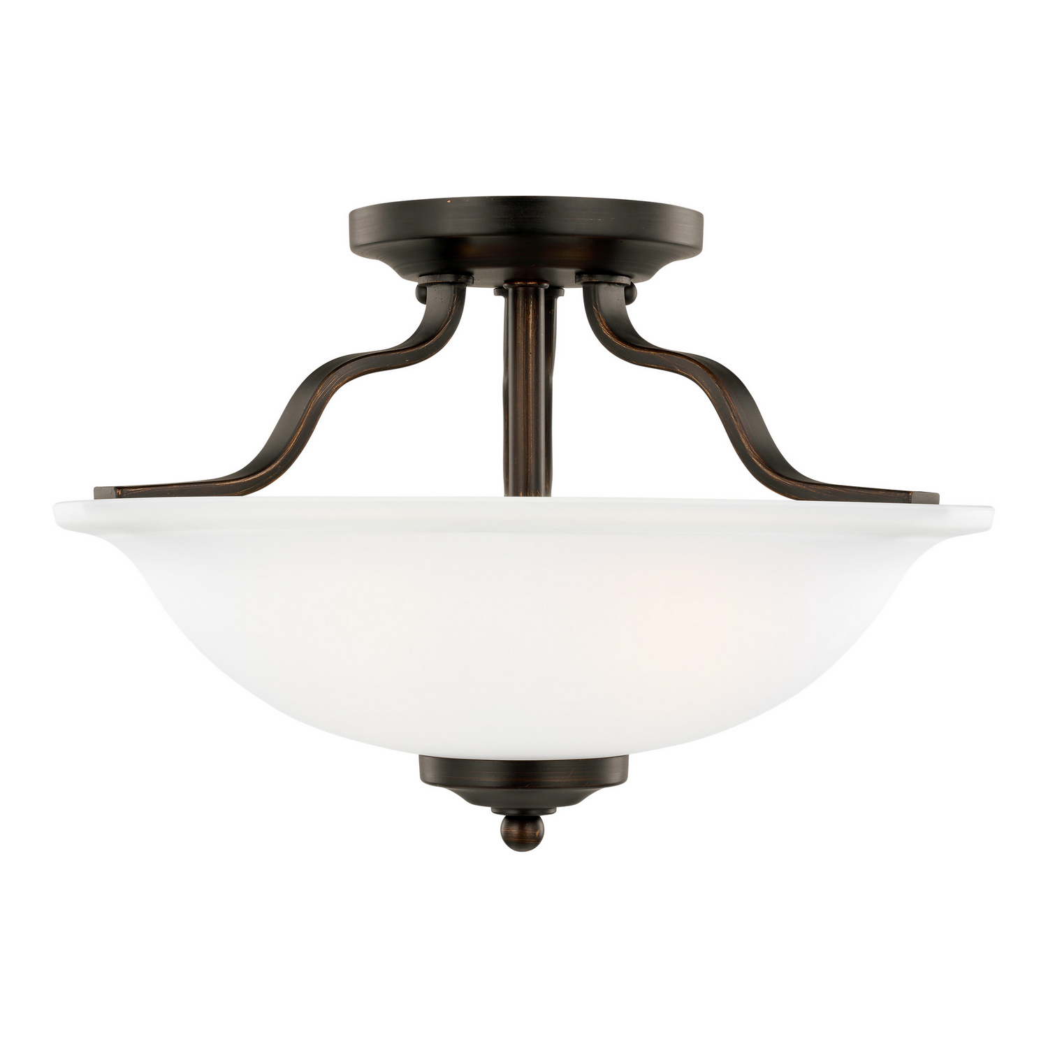 Bronze Two Light Semi-Flush Mount from the Emmons Collection