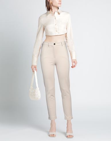 Woman Pants Beige Size 10 Viscose, Nylon, Elastane