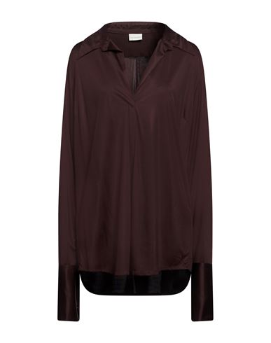 Woman Shirt Dark brown Size S Viscose