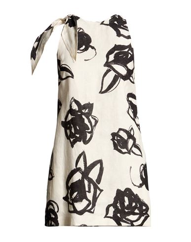 Woman Mini dress Cream Size 10 Linen