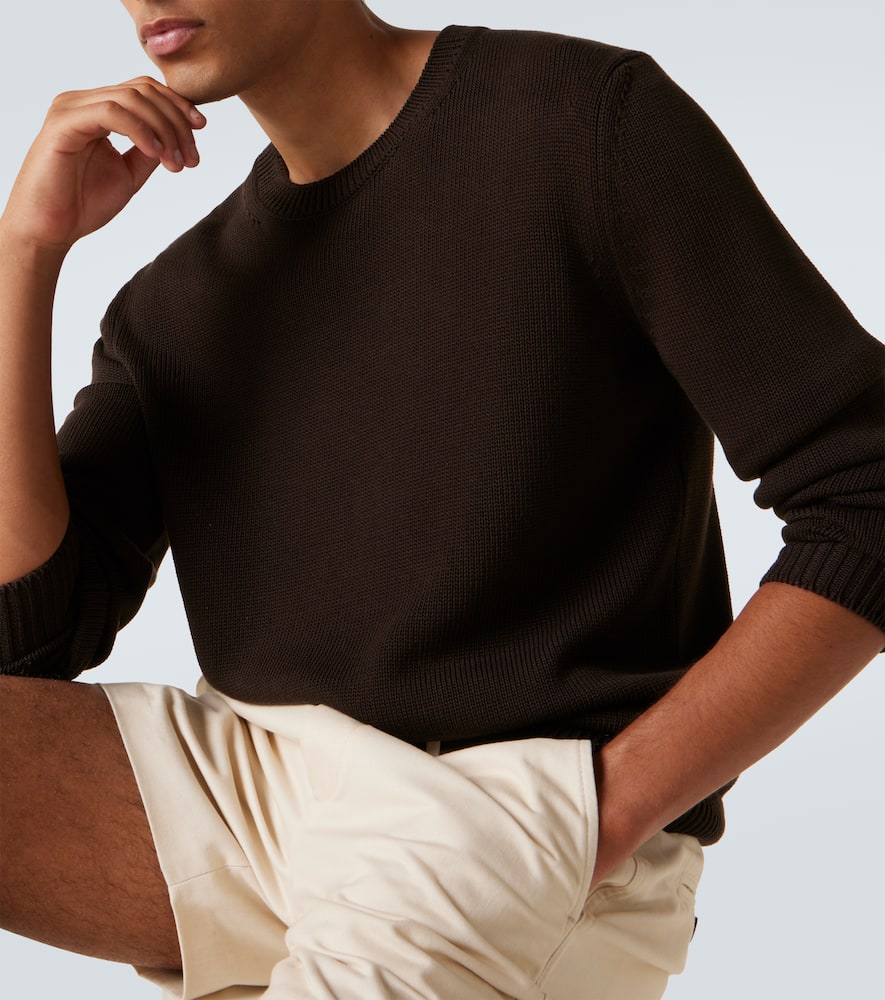 Cotton and silk sweater