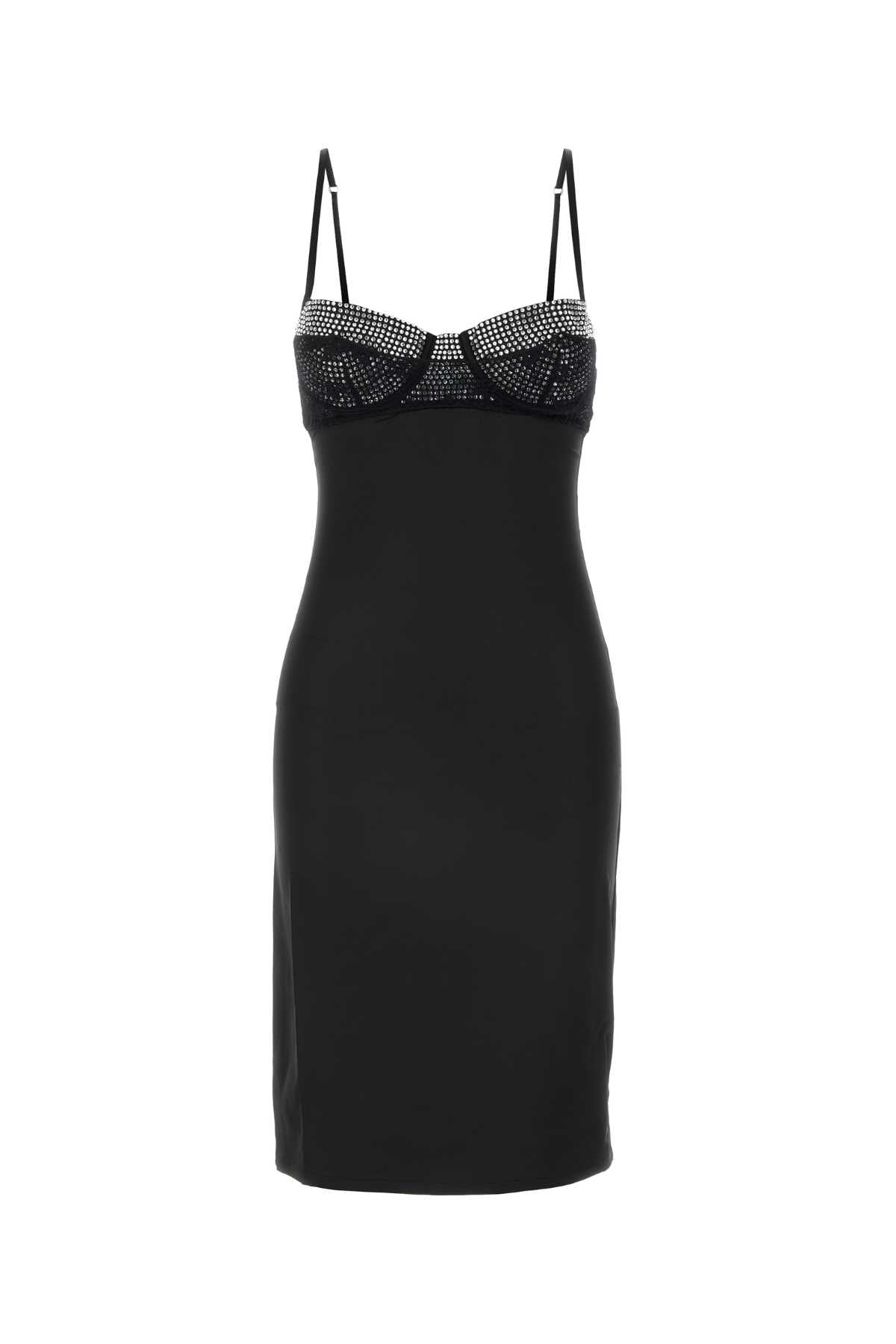 Gem Tube Dress — Black