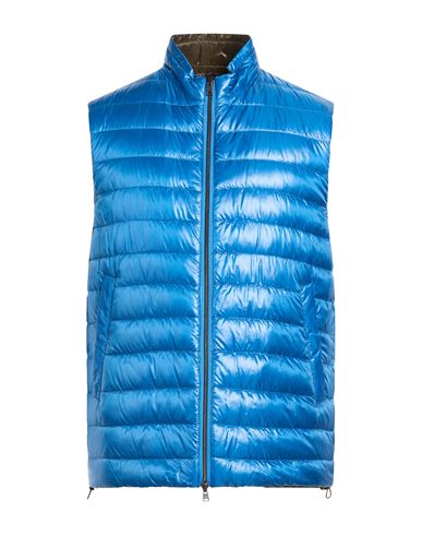 Man Vest Bright blue Size 38 Polyamide