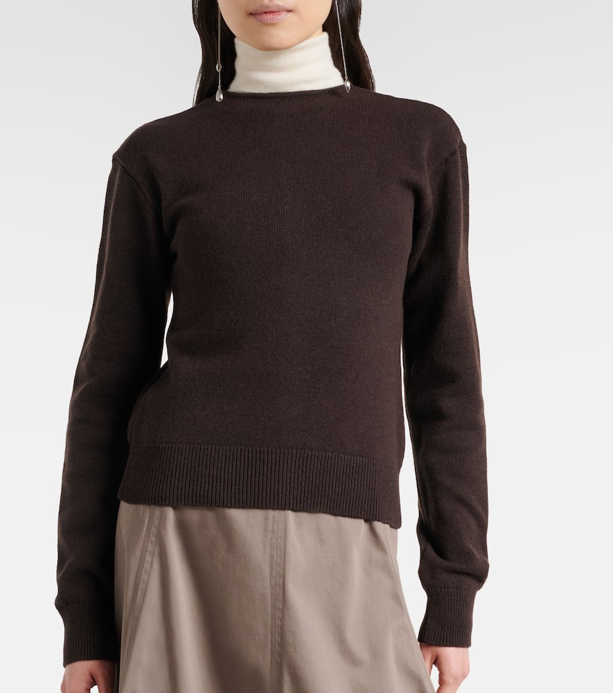 Reversible wool and cashmere cardigan