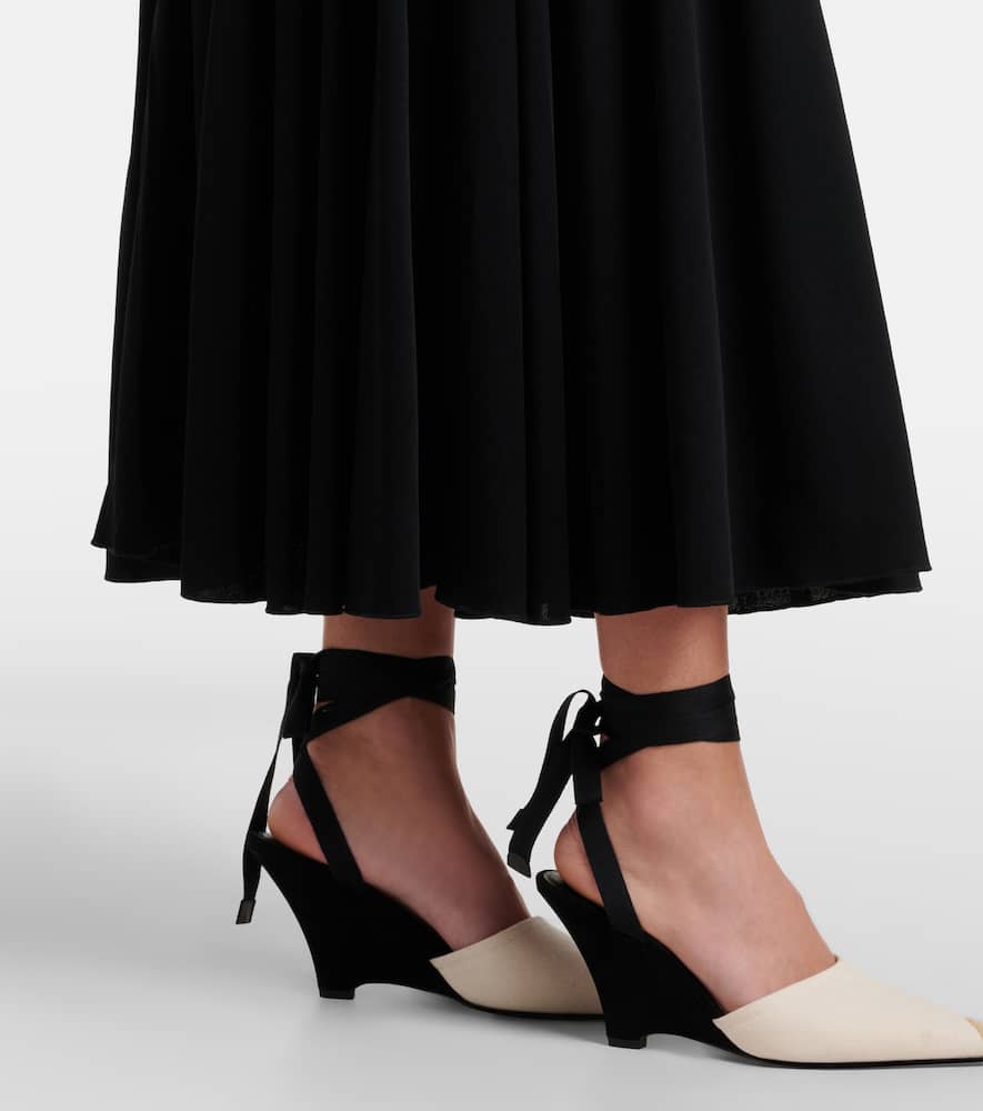 Abiha gathered jersey midi dress