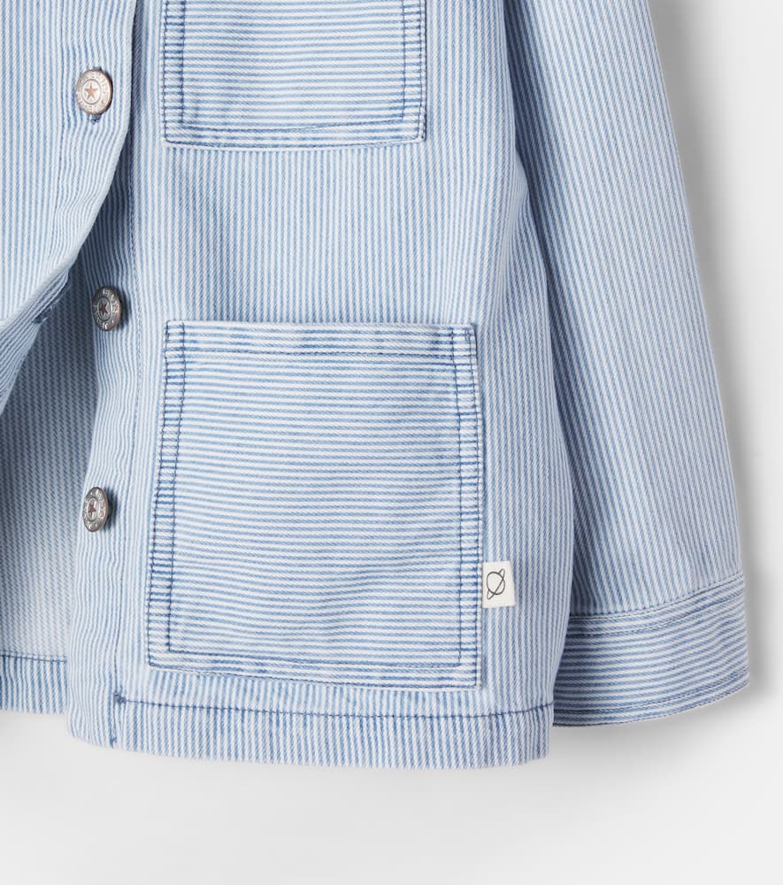Ridge striped denim jacket