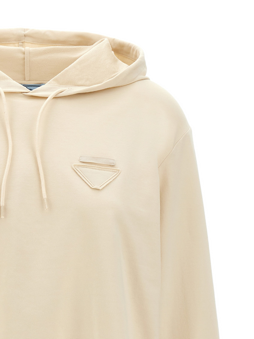 Sand Stretch Cotton Oversize Sweatshirt