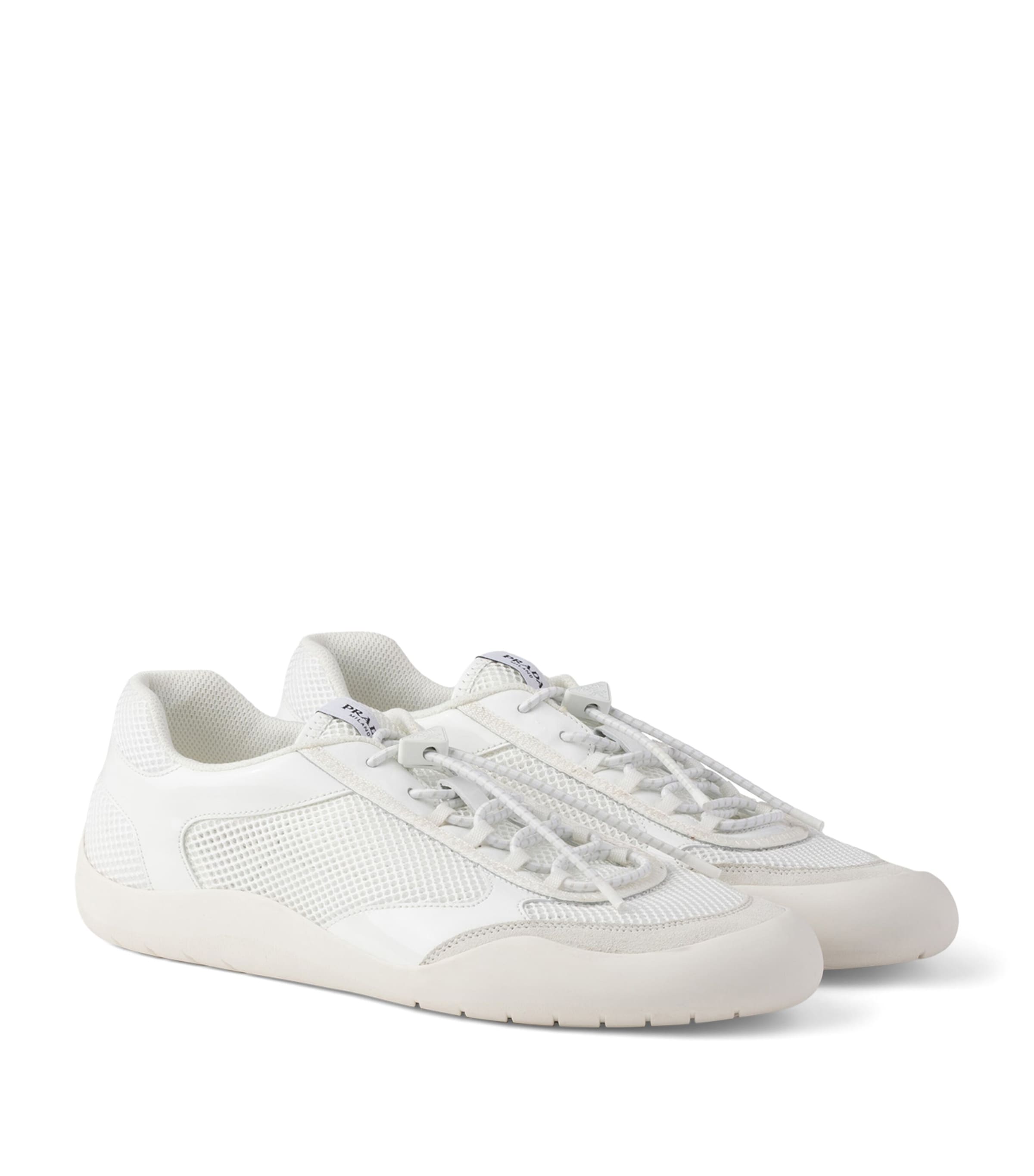 Patent Leather-Mesh Speedrock Sneakers