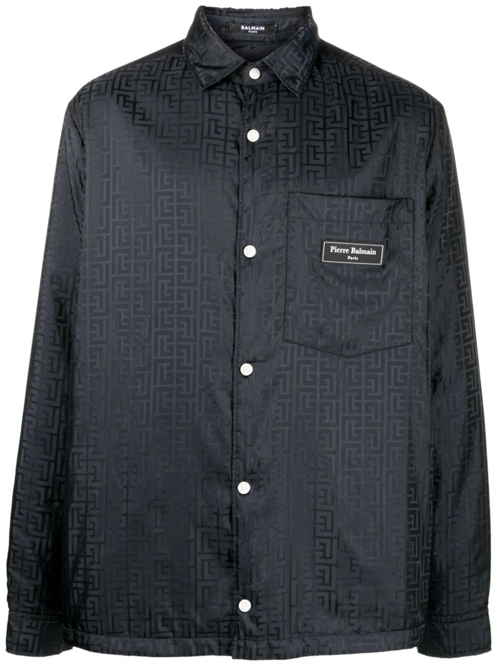 Monogram-pattern shirt - Black