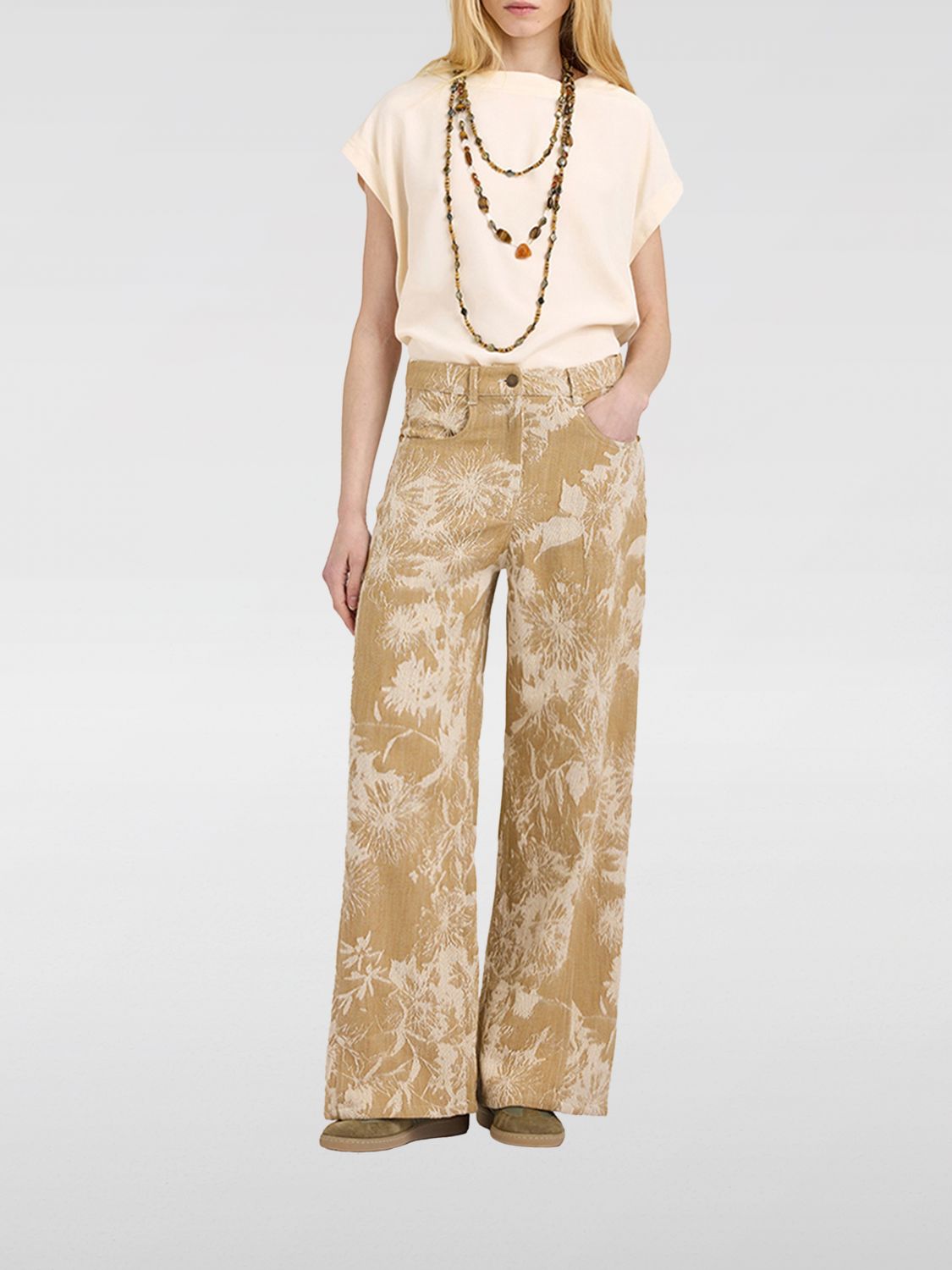 MOMONÌ Pants Woman color Oil
