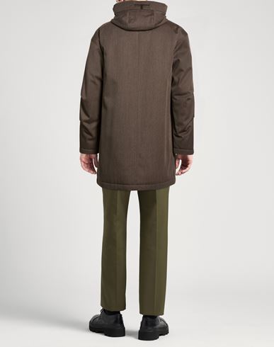 Man Coat Dark brown Size 40 Virgin Wool, Polyurethane