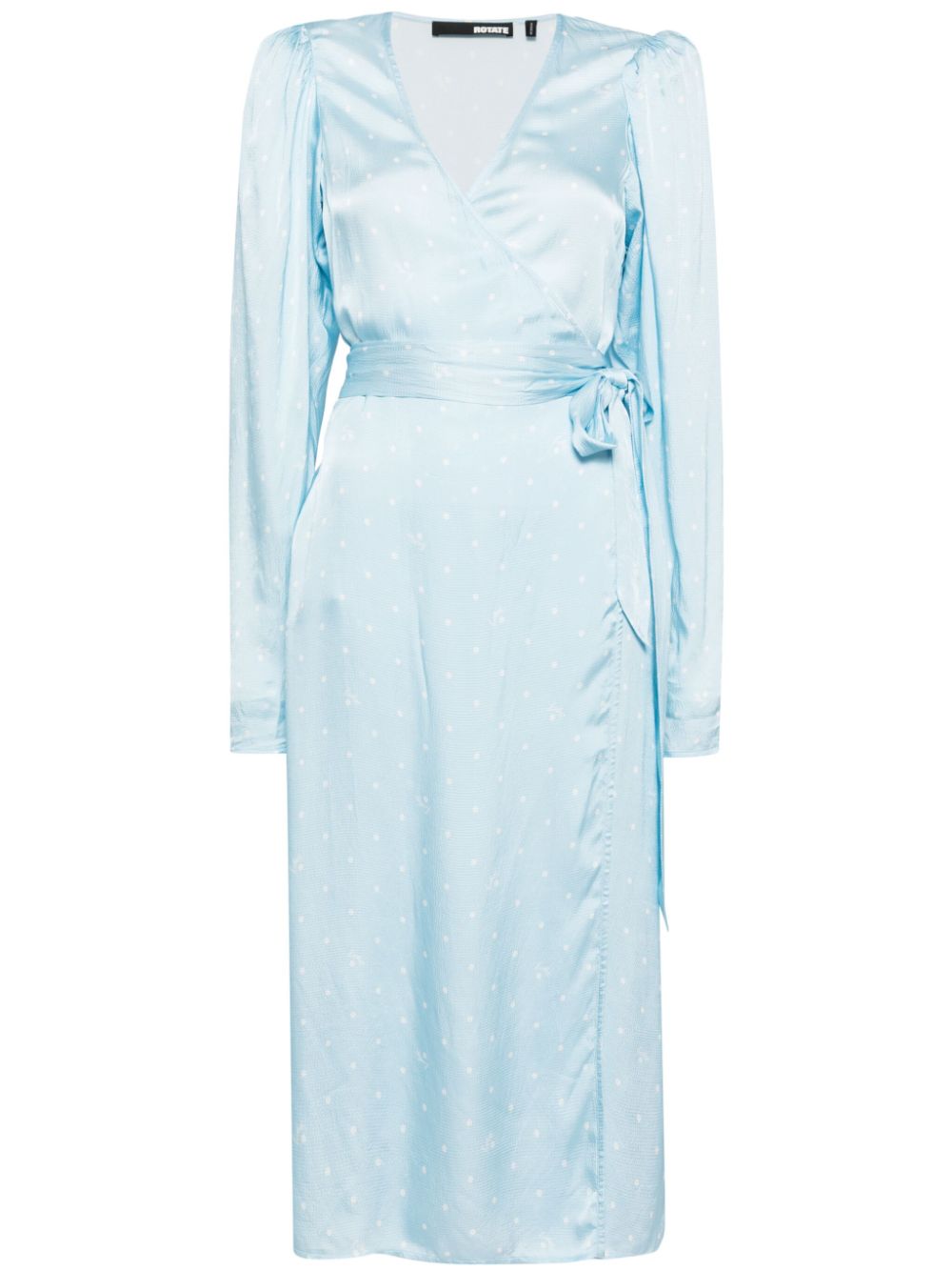 Polka dot wrap dress - Blue