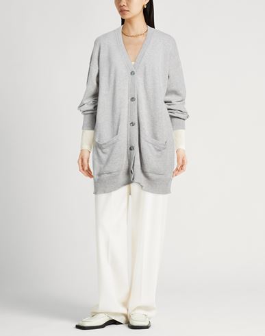 Collezione N_01 Woman Cardigan Light grey Size S Merino Wool, Cashmere