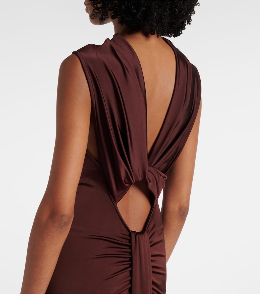 Draped jersey gown