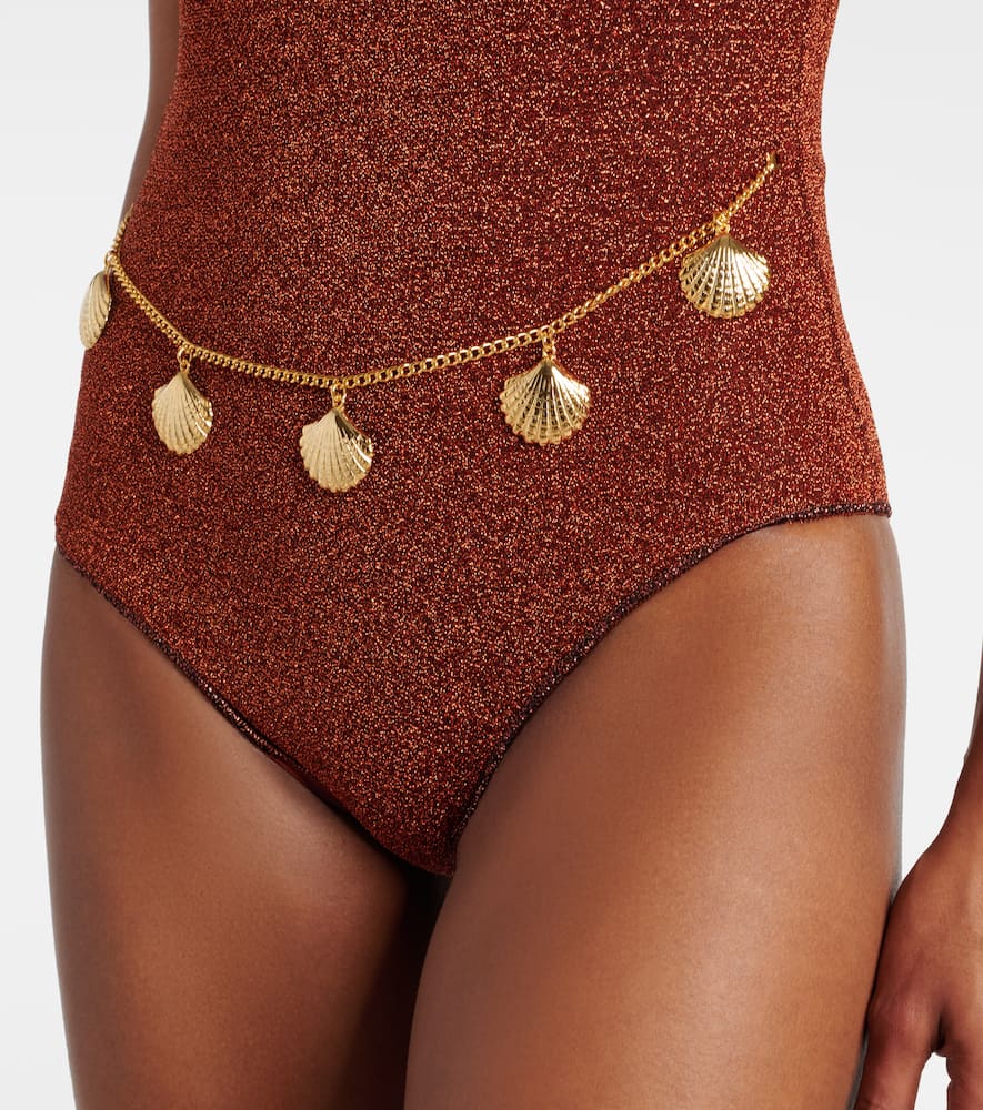 Oséree Lumière Shells embellished swimsuit