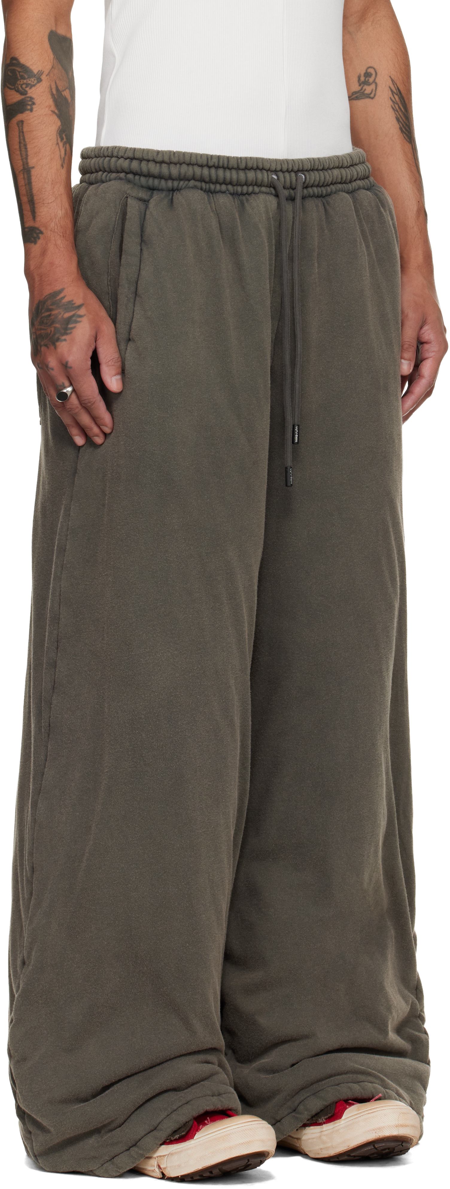 Gray Wadded Bontans Sweatpants