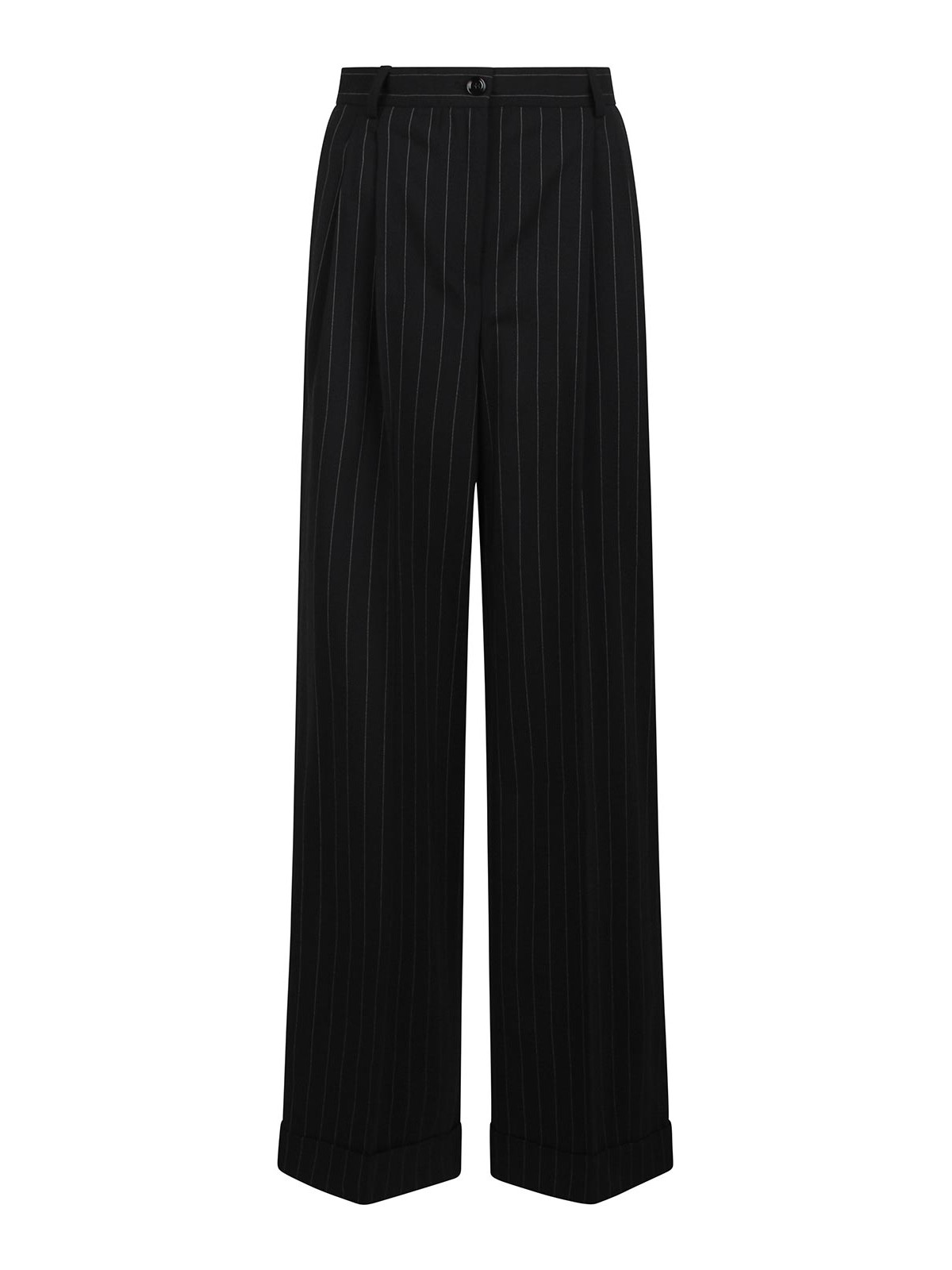 Pinstriped Trousers In Virgin Wool Blend
