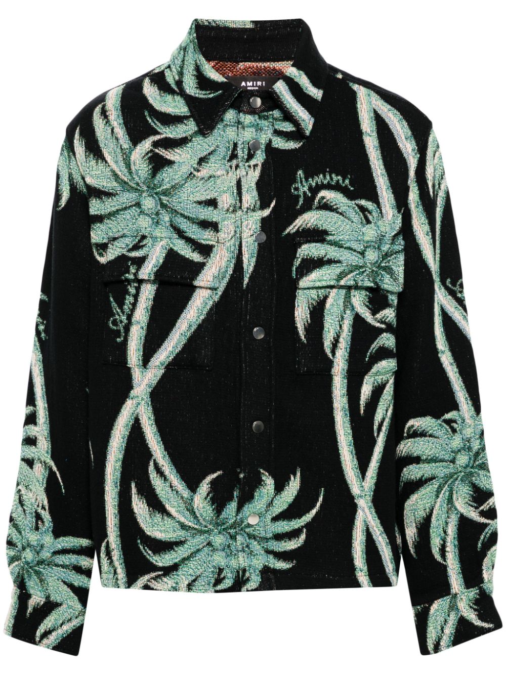 Twisted Palms Tapestry overshirt - Black