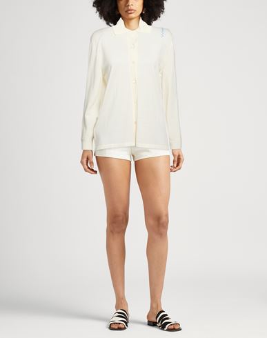 Woman Cardigan Ivory Size 0 Virgin Wool, Silk