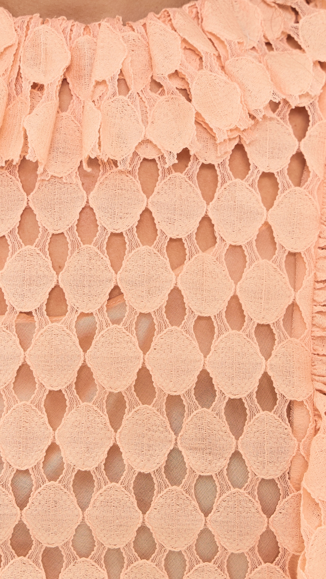 Daevy Silk-Lined Lace Top Blush