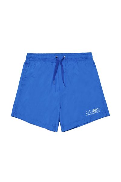 MM6 Maison Margiela Kids Numeric Printed Drawstring Swim Shorts