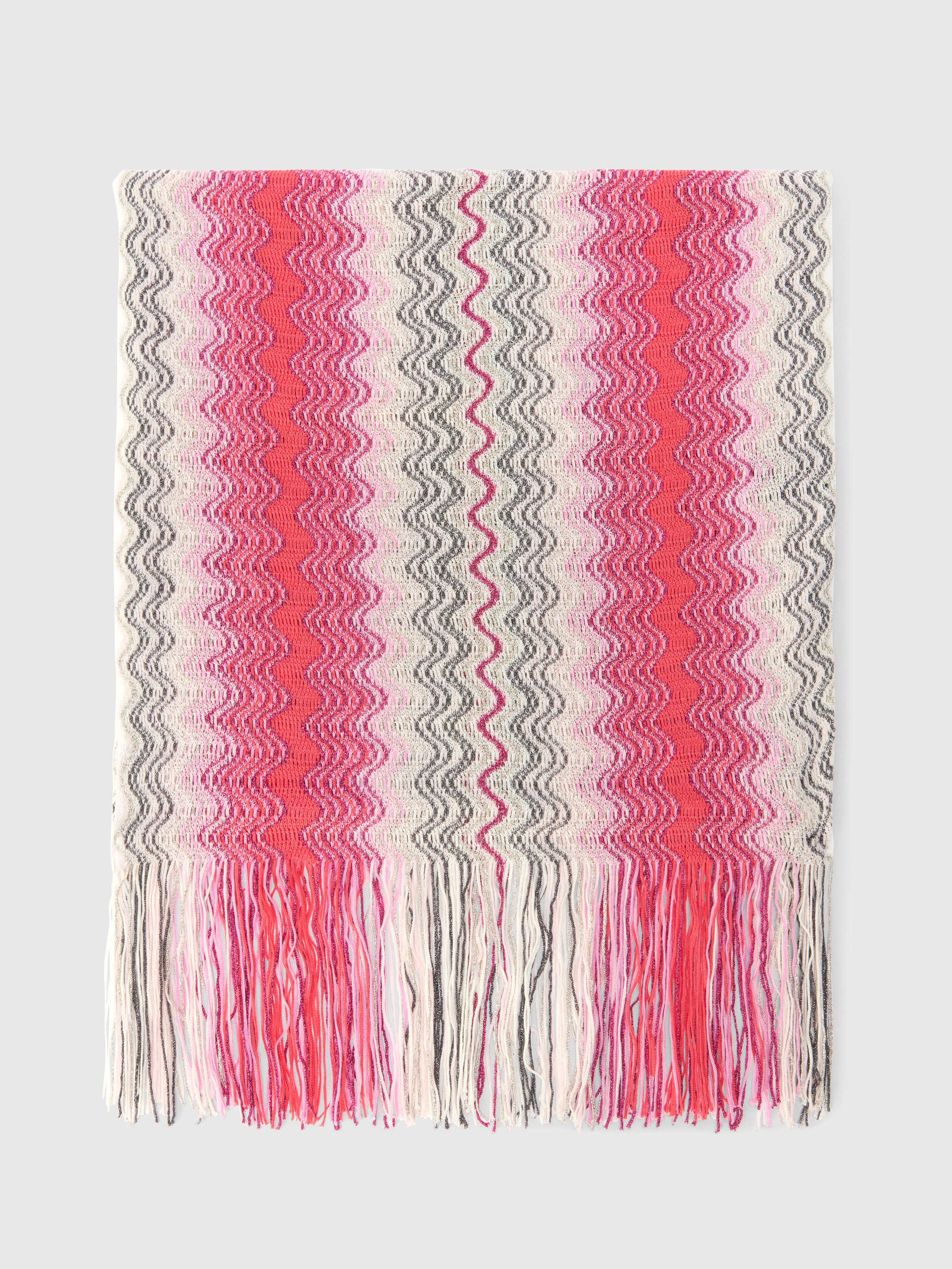 Missoni - Bufanda de mezcla de algodón y viscosa con flecos, Mujer, Multicolor, : UNIC