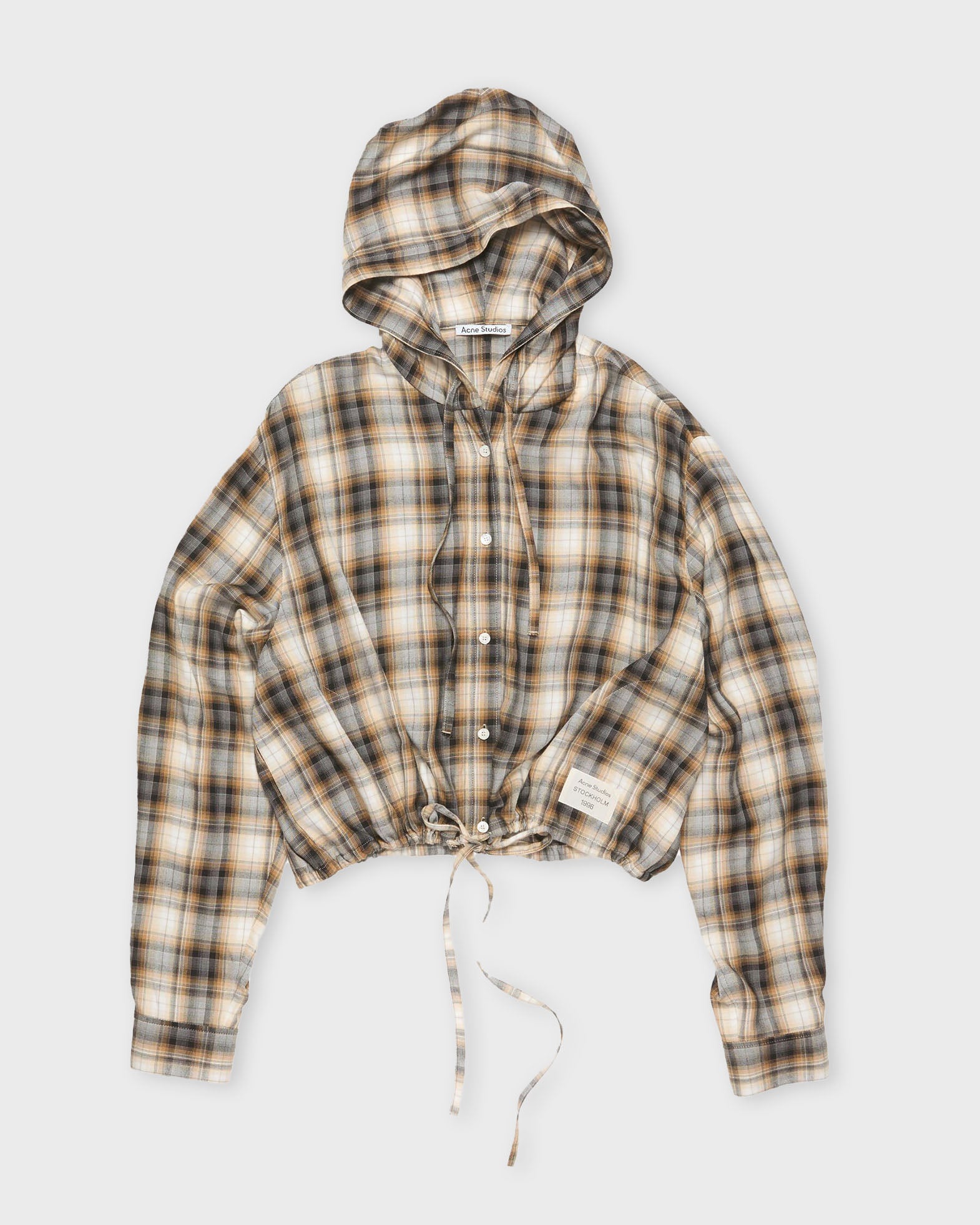 Acne Studios Overshirt Check Flannel Beige/svart