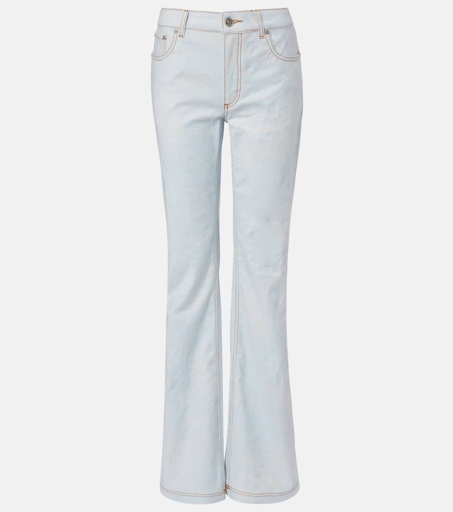 Pegaso embroidered flared jeans