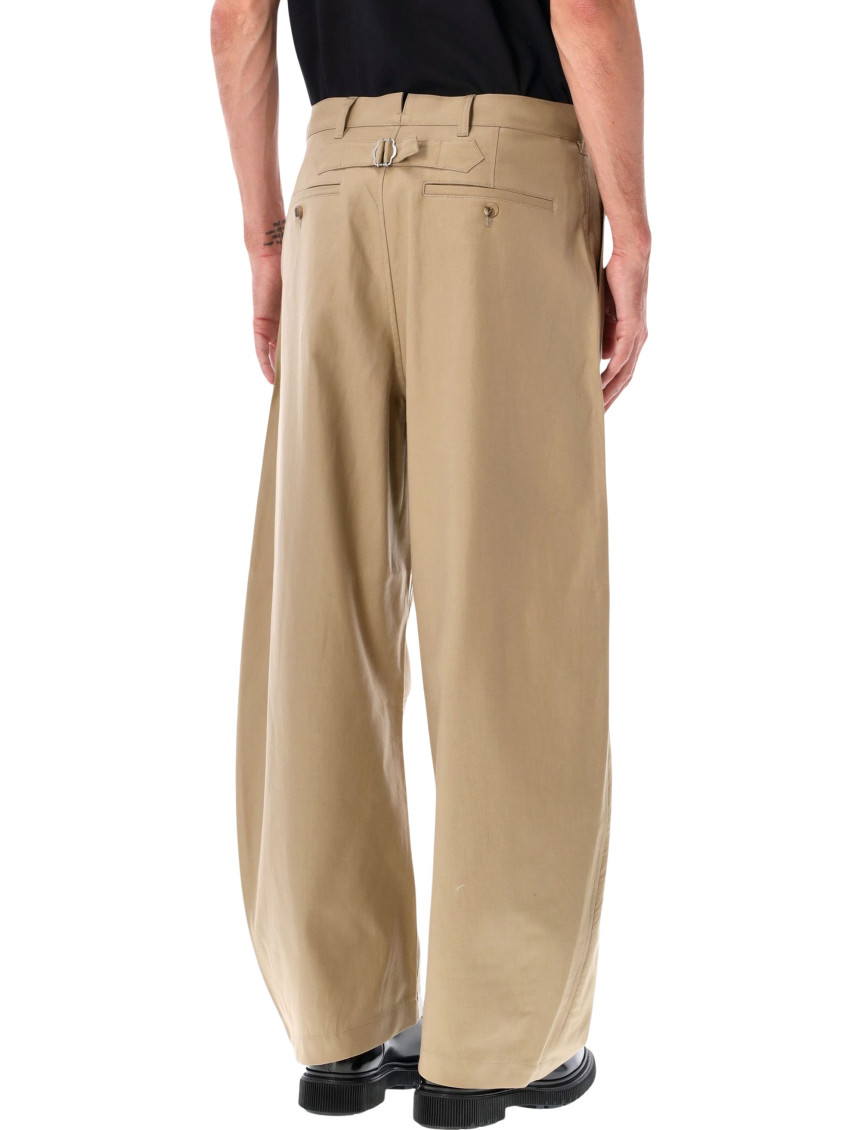 Beige Relaxed Trousers