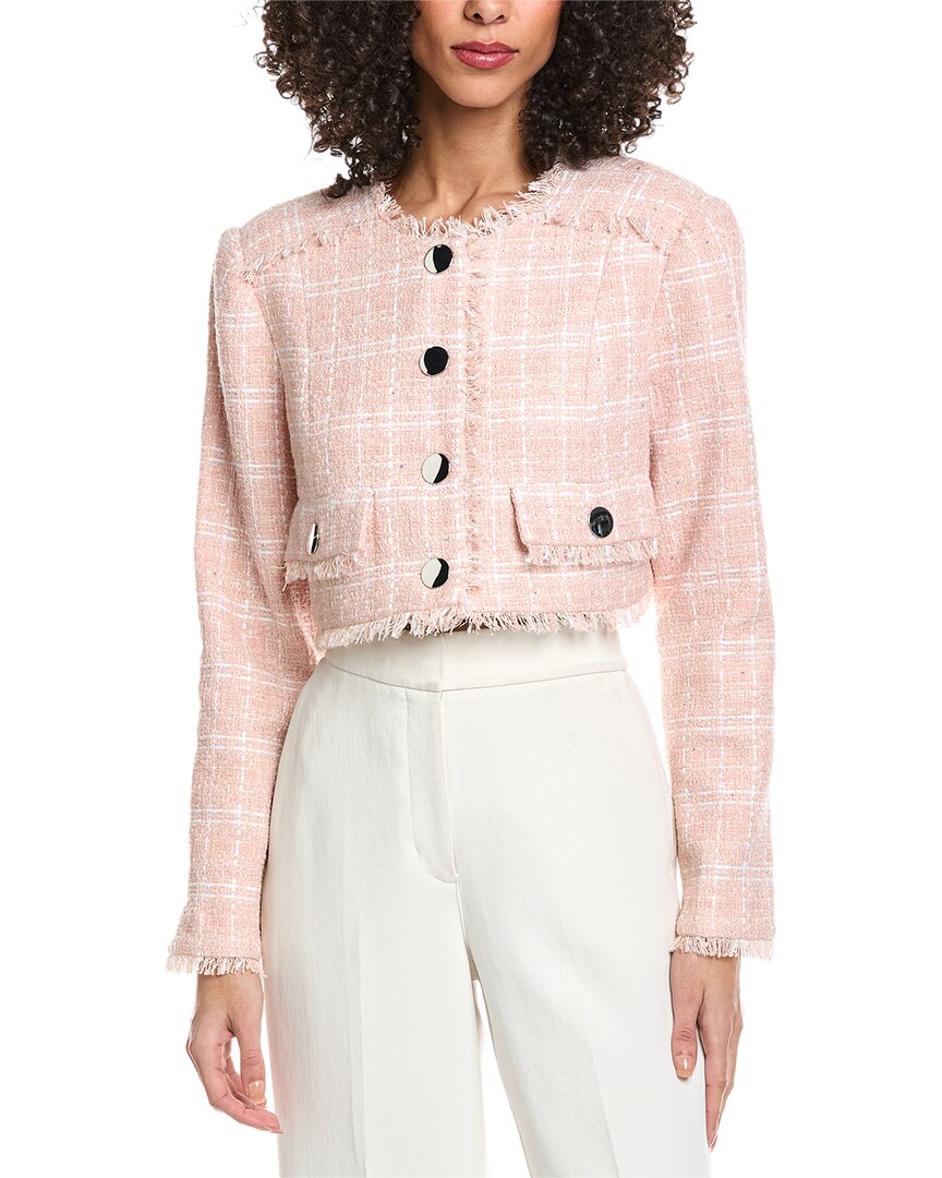 Lainey Crew Neck Cropped Tweed Jacket