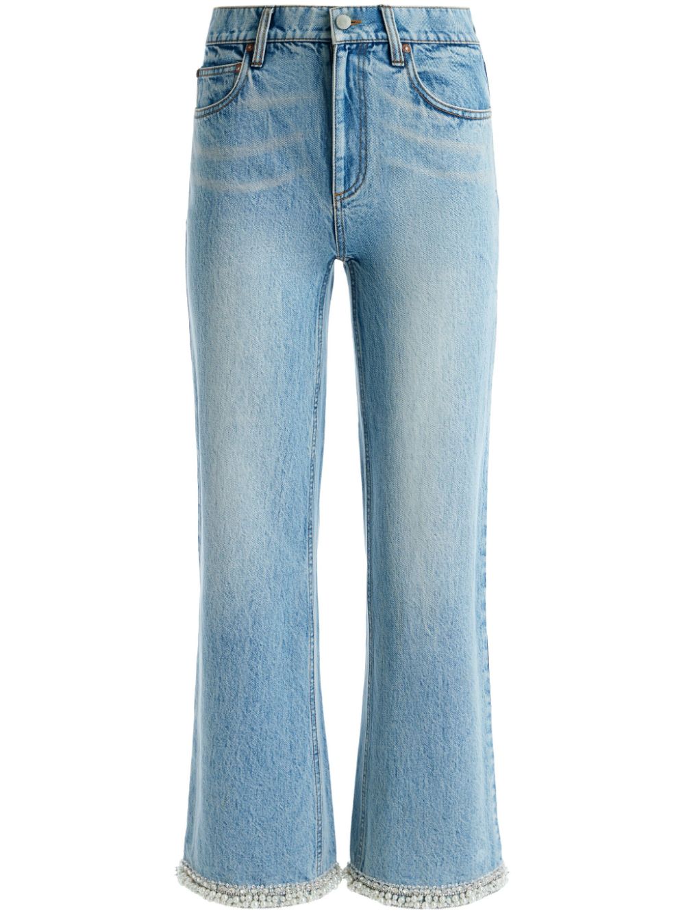 Ora embellished wide-leg jeans - Blue