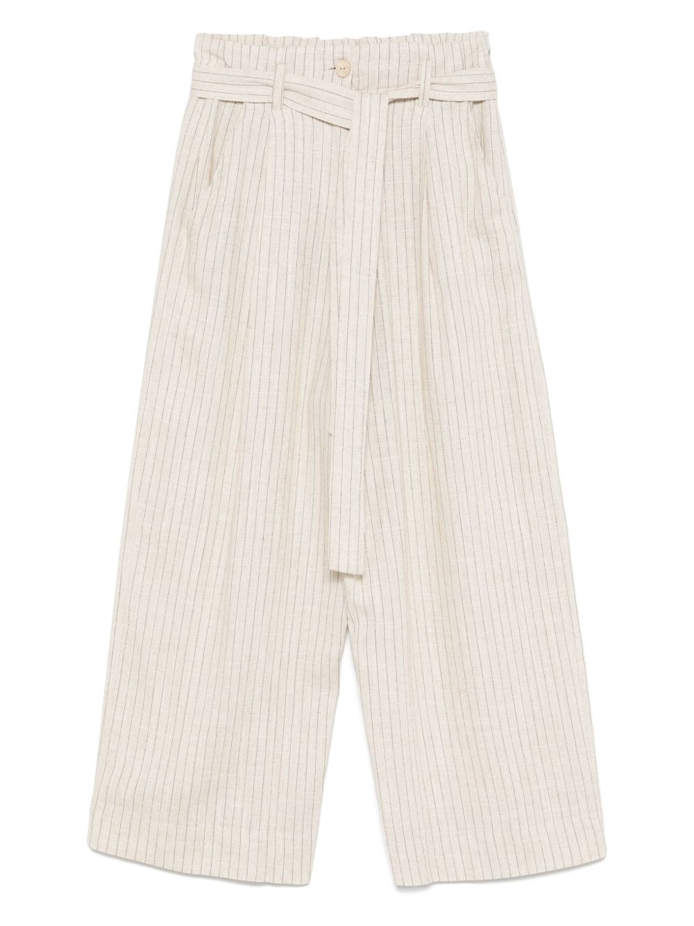 Striped trousers - Neutrals