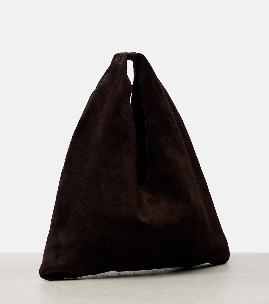The Row Bindle Small suede tote bag