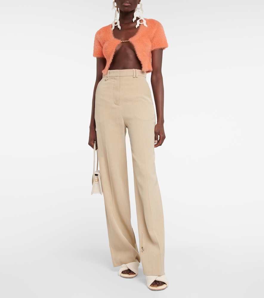 La Maille Neve logo cropped cardigan