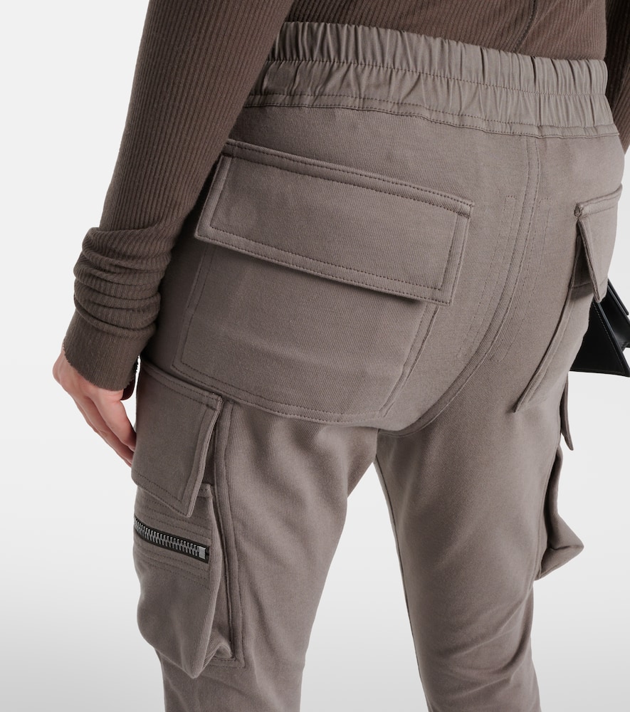 High-rise cotton-blend slim cargo pants