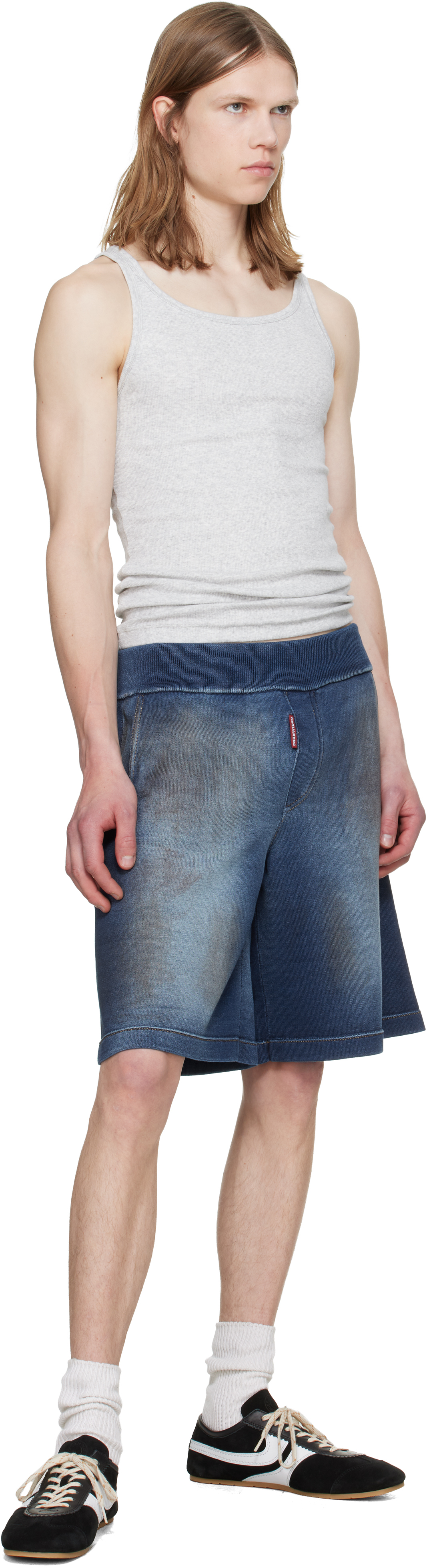 Indigo Knit Shorts