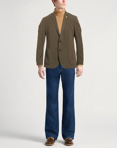 Man Blazer Military green Size 46 Polyamide, Elastane