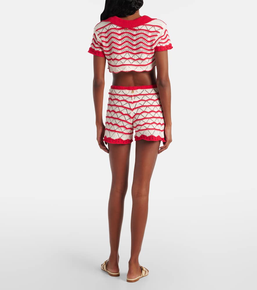Bananhot Kim crochet cotton-blend shorts