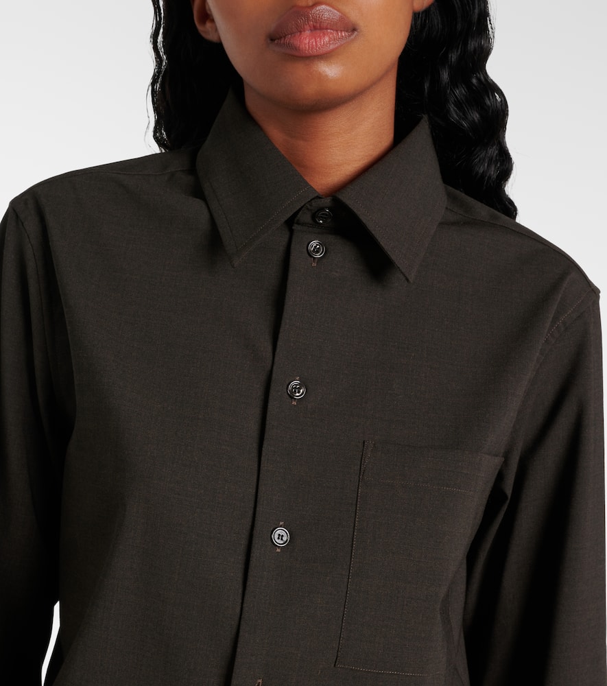 Wool-blend shirt