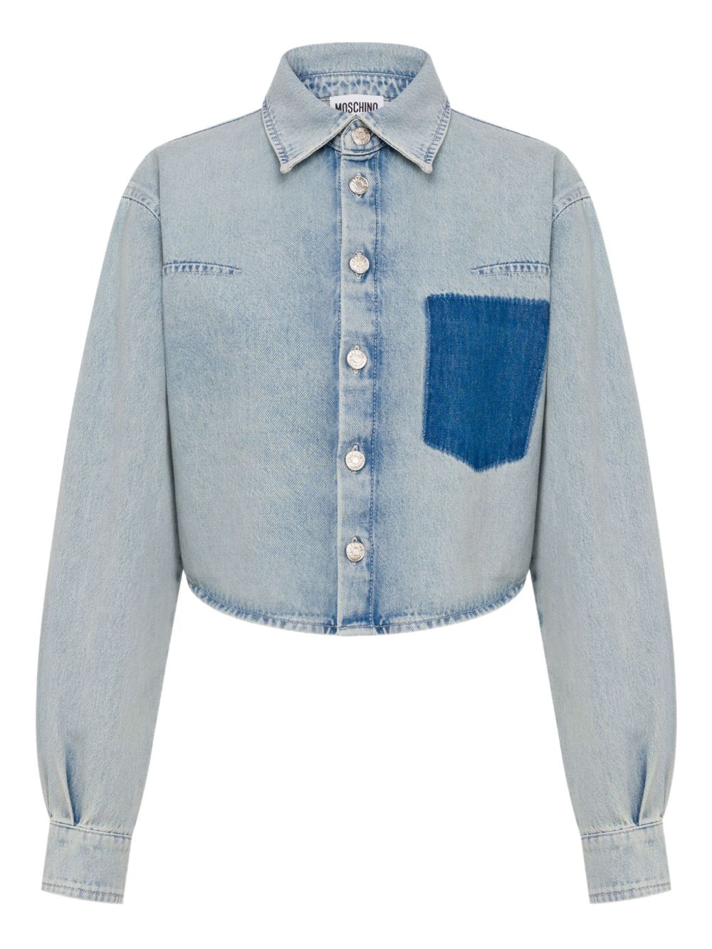 Cropped denim shirt - Blue