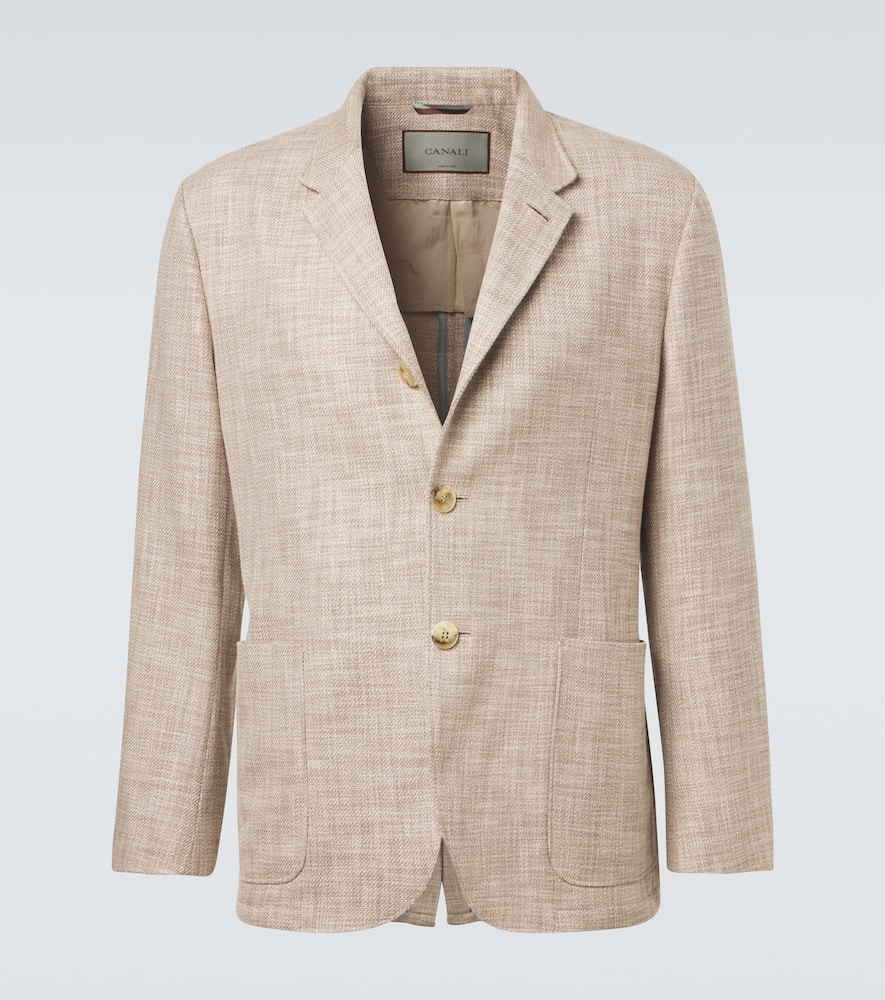 Cotton, wool, and silk blazer