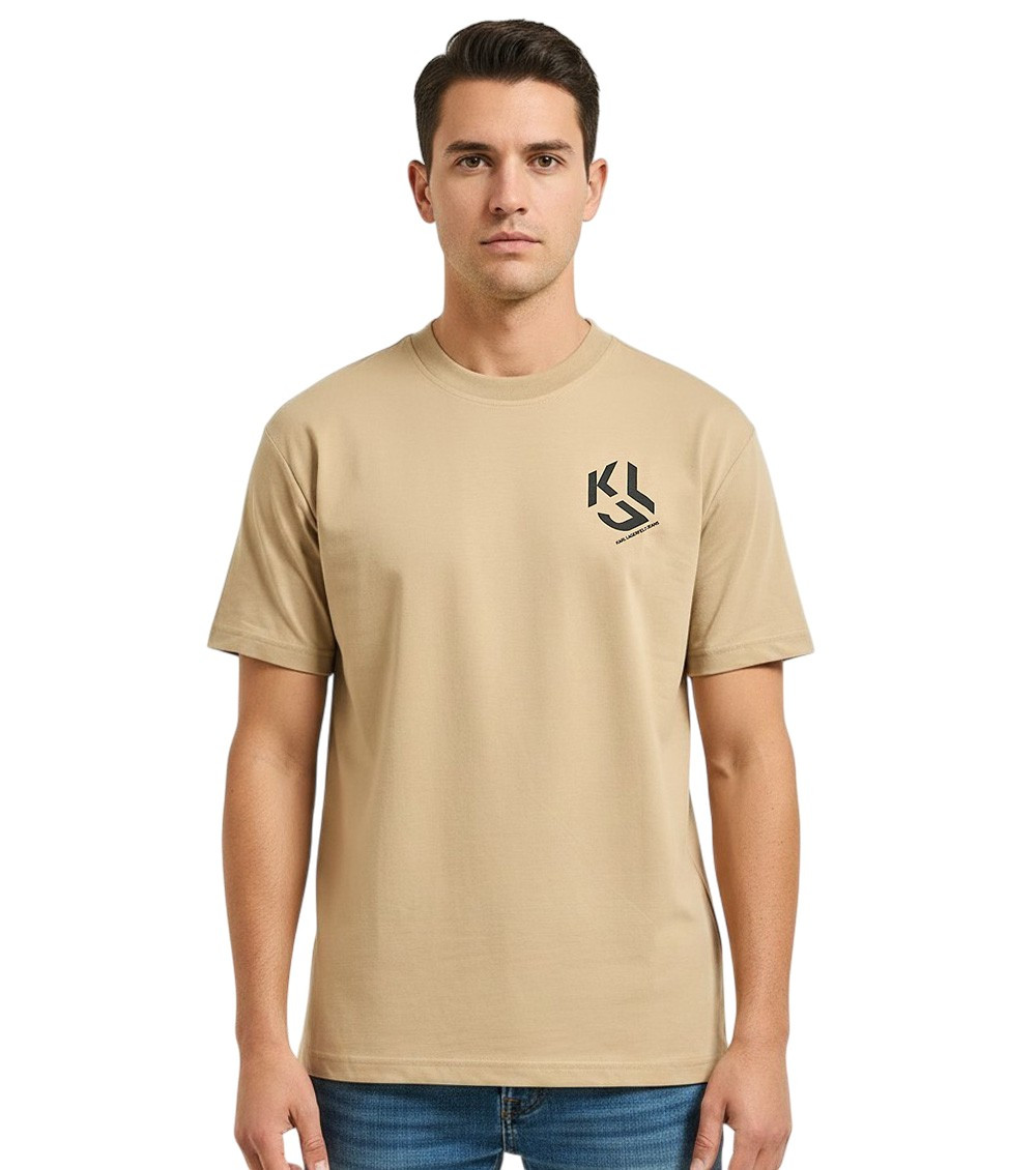 Beige Crew Neck T-Shirt
