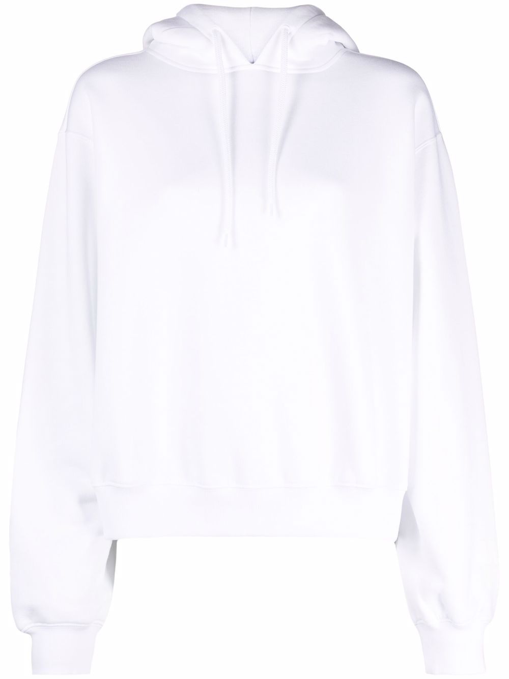 Rubberised logo cotton hoodie