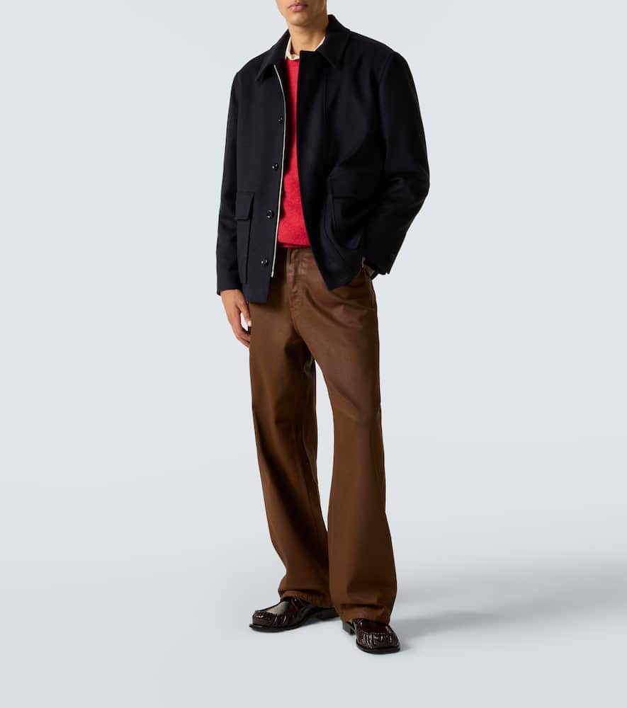 Virgin wool blouson jacket
